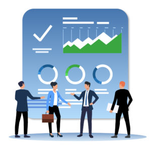 Illustration of four SDRs and a data report