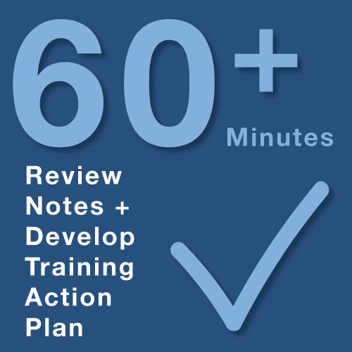 Stat: It takes over 60 minutes to review notes and develop training action plan